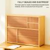 WDZDMYL Sideboard Cabinet, Wood Glass Sideboard with Storage, Display case Multi-Layered Storage with Large Capacity, Table Credenza with Doors for Kitchen, Dinning Room, Living Room view 3