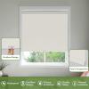 MiLin No Tools No Drill Cordless Roller Shades 100% Blackout Roller Windows Shades Thermal Insulated Reduce Noise Privacy Window Rolling Blinds for Windows and Office (Beige, 32" W x 64" H) view 3