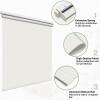 MiLin No Tools No Drill Cordless Roller Shades 100% Blackout Roller Windows Shades Thermal Insulated Reduce Noise Privacy Window Rolling Blinds for Windows and Office (Beige, 32" W x 64" H) view 4