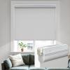 MiLin No Tools No Drill Cordless Roller Shades 100% Blackout Roller Windows Shades Thermal Insulated Reduce Noise Privacy Window Rolling Blinds for Windows and Office (Light Grey, 64 1/4" W x 48" H) view 1