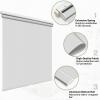 MiLin No Tools No Drill Cordless Roller Shades 100% Blackout Roller Windows Shades Thermal Insulated Reduce Noise Privacy Window Rolling Blinds for Windows and Office (Light Grey, 64 1/4" W x 48" H) view 4