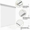 MiLin No Tools No Drill Cordless Roller Shades 100% Blackout Roller Windows Shades Thermal Insulated Reduce Noise Privacy Window Rolling Blinds for Windows and Office (White, 27 1/2" W x 48" H) view 4