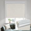 MiLin No Tools No Drill Cordless Roller Shades 100% Blackout Roller Windows Shades Thermal Insulated Reduce Noise Privacy Window Rolling Blinds for Home and Office (Silk Beige, 38" W x 64" H) view 1