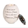 Pavilion Gift Company - A Little Bit of Heaven in Our Home - 4" Round Tealight Terracotta Candle Holder with Metal Lid in Memory Loss of Loved One Remembrance Bereavement Grief Funeral Gift view 1