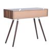 35.4" Writing Computer Desk with Drawer, Walnut & White view 4