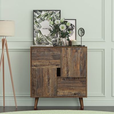 Sideboard, with Four Storage Spaces, Restaurant Sideboard, Entrance Channel Basement, Bedroom and Living RoomEspresso