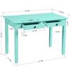 43.3'' Computer Board Desk with 2 Drawers - Mint view 2