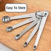 BERYLER 5PCS 1/16 Teaspoon(1/16tsp, 0.31ml, Pinch) Single Tiny Measuring Spoon, Small Individual Stainless Steel Measure Spoons Only view 4