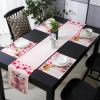 Valentine's Day Table Runner and Placemats Set of 4 Red Love Heart Dog Kissing Pink Scarf Cotton Linen Dining Table Runner 70 Inch and Washable Table Mats 4 Pcs Kits for Home Kitchen Decor view 2