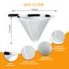 Pour Over Coffee Dripper Slow Drip Paperless Coffee Filter, Double Mesh Stainless Steel Pour Over Coffee Maker for Single Cup Brew Reusable Cone Filter, Coffee Drip Cone, Fine Mesh Strainer(1-2 Cup) view 3