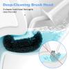 HAMITOR Toilet Bowl Brush Holder Set: Curved Design with Holder for Deep Cleaning Under Rim - Compact Hidden Scrubber for Small Space - Modern RV Bathroom Accessories - 2 Pack view 2
