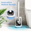 HAMITOR Toilet Bowl Brush Holder Set: Curved Design with Holder for Deep Cleaning Under Rim - Compact Hidden Scrubber for Small Space - Modern RV Bathroom Accessories - 2 Pack view 4
