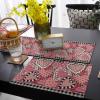 Valentine's Day Table Runner and Placemats Set of 2 Red Love Heart Black Buffalo Plaid Cotton Linen Dining Table Runner 70 Inch and Washable Table Mats 2 Pcs Kits for Home Kitchen Decor view 4