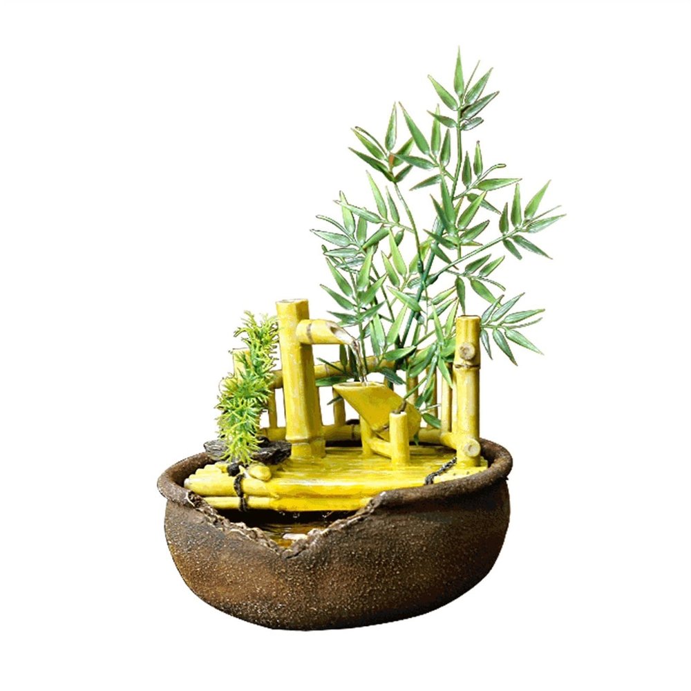 FEELIN Tabletop Waterfall Fountain Desktop Fountain Indoor Waterfall Feature Creative Tabletop Water Fountain - Calming and Relaxing Water Sound Water Fountains Indoor