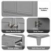 KAMNIK Bathroom Vanity Base Modern Blue 30" Bathroom Vanity Set with Drawer and Adjustable Open Shelves Multi-Functional Bathroom Cabinet Solid Wood Frame Space Saver Organizer,Grey view 3