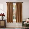 Lazzzy Velvet Blackout Curtains Thermal Insulated Room Window Drapes Super Soft Luxury Curtains for Living Room Bedroom Rod Pocket 2 Panels, Gold Brown, 52" W x 72" L view 1