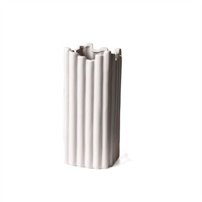 Flower Vase Nordic Floor Vase Ceramic Flower Pot Decorative Flower Container House Wedding Decoration Table Vase Home Decor (Color : Beige M) (Beige L)
