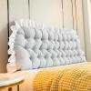 LQdpdd College Dorm Bed Bolster Pillow Long Reading Rectangular Headboard Pillow Backrest Support Cushion for Sitting in Bed Daybed Pillows Soft,Gray,Queen/150 * 50cm view 1