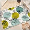 Stone Bath Mat, Diatomaceous Earth Shower Mat Non Slip Instantly Removes Water Drying Fast Bathroom Mat Natural Easy to Clean(3x6ft/36x72in/90x180cm, Boho Style Maples and Colorful Circles Pattern) view 1