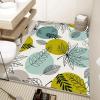 Stone Bath Mat, Diatomaceous Earth Shower Mat Non Slip Instantly Removes Water Drying Fast Bathroom Mat Natural Easy to Clean(3x6ft/36x72in/90x180cm, Boho Style Maples and Colorful Circles Pattern) view 2