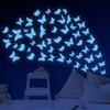 Glow in The Dark Butterfly Wall Decals Glowing Butterfly Wall Stickers Stars for Ceiling Blue Luminous Wall Decals for Kids Bedroom Living Room Decor view 1