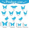 Glow in The Dark Butterfly Wall Decals Glowing Butterfly Wall Stickers Stars for Ceiling Blue Luminous Wall Decals for Kids Bedroom Living Room Decor view 3