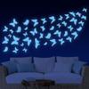 Glow in The Dark Butterfly Wall Decals Glowing Butterfly Wall Stickers Stars for Ceiling Blue Luminous Wall Decals for Kids Bedroom Living Room Decor view 4