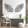Angel Wings Metal Wall Art, Angel Wings Metal Wall Decor, Large Angel Wings Wall Sculpture, Geometric Angel Wings Wall Decor, Metal Wall Decor For Living Room, Wall Art Bedroom (39"x39"|100x100cm(each piece), Gold) view 3