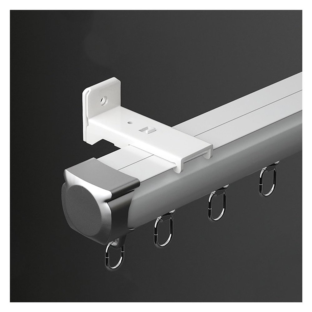 Ceiling Curtain Track Room Divider Hospital Curtain White Aluminum Curtain Track System, Curtain Slider Pole, Not Bendable Curtain Rod Rail for Bedroom/Gazebo/Office, Heavy Duty Room Divider Rods ( Co