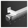 Ceiling Curtain Track Room Divider Hospital Curtain White Aluminum Curtain Track System, Curtain Slider Pole, Not Bendable Curtain Rod Rail for Bedroom/Gazebo/Office, Heavy Duty Room Divider Rods ( Co view 1