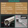 Ceiling Curtain Track Room Divider Hospital Curtain White Aluminum Curtain Track System, Curtain Slider Pole, Not Bendable Curtain Rod Rail for Bedroom/Gazebo/Office, Heavy Duty Room Divider Rods ( Co view 2