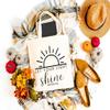 GXVUIS Let Your Light Shine Canvas Tote Bag for Women Religious Bible Verse eReusable Grocery Shopping Bags Christian Gift White view 3
