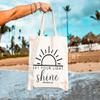 GXVUIS Let Your Light Shine Canvas Tote Bag for Women Religious Bible Verse eReusable Grocery Shopping Bags Christian Gift White view 4