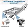EVGTTI 2 Pack 8 Quart Full Size Stainless Steel Chafing Dishes view 3
