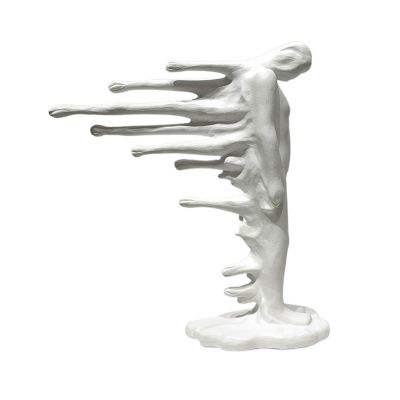 Feng Shui Decoration Creative Abstract Character Sculpture Ornament Inspirational Entrance Room Luxury Desktop Decorations Furnishings Desktop Ornaments (Color : White)