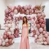 Dusty Rose Pink Balloon Arch Kit Double Stuffed Mauve Light Pink Matte Blush Nude Boho Balloon Garland for Baby Shower Birthday Bridal Wedding Valentines Party Decoration view 2