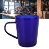 380ml Milk Cup High Borosilicate Glass Thermal Easy to Clean Glass Mug for Kitchens Hotels Coffee Shops Suitable for Hot and Cold Beverages (Blue) view 2