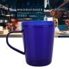 380ml Milk Cup High Borosilicate Glass Thermal Easy to Clean Glass Mug for Kitchens Hotels Coffee Shops Suitable for Hot and Cold Beverages (Blue) view 3