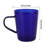 380ml Milk Cup High Borosilicate Glass Thermal Easy to Clean Glass Mug for Kitchens Hotels Coffee Shops Suitable for Hot and Cold Beverages (Blue) view 4
