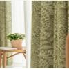Green Linen Curtains 96 Inches Long for Living Room 1 Panel Pinch Pleated 60% Blackout Boho Drapes Floral Farmhouse Sage Green Curtain 96 Inch Length for Christmas Decor Dining Room Bedroom 72*96 view 1