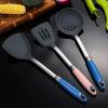 304 stainless steel non-stick pan silicone spatula colander frying spatula thickened high temperature resistant kitchen household full set of kitchenware view 2