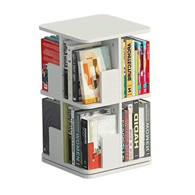 Bookcase Artificial Board Bookshelves 2-tier/3-tier/4-tier Bookshelf Large Capacity Shelf Luxury 360 Rotating Bookshelf