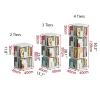 Bookcase Artificial Board Bookshelves 2-tier/3-tier/4-tier Bookshelf Large Capacity Shelf Luxury 360 Rotating Bookshelf view 3