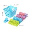 BE-TOOL 60 Pcs Windproof Clip with Basket Portable Clip for Greeting Card Small Clothes Pegs for Socks Towels Underwear Clothespin (Purple+Green) view 2