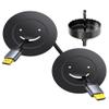 in Wall Cable Management Kit, TV Cord Hider for Wall Mounted TV Wire Hider for Wall, 2 Pack Pass Throughs Include a Drywall Hole Saw Drill Attachment for Easy Install Grommet - Black view 1