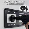 in Wall Cable Management Kit, TV Cord Hider for Wall Mounted TV Wire Hider for Wall, 2 Pack Pass Throughs Include a Drywall Hole Saw Drill Attachment for Easy Install Grommet - Black view 4