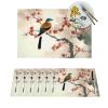 1 PVC Placemats Set Place Mats Bird Plum Leaf Painting Non-Slip Weave Place Mats 12" x 18" Farmhouse Table Mat Set for Family Dinners Wedding Parties view 1