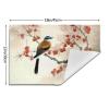1 PVC Placemats Set Place Mats Bird Plum Leaf Painting Non-Slip Weave Place Mats 12" x 18" Farmhouse Table Mat Set for Family Dinners Wedding Parties view 2
