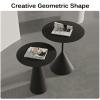 CHBMZ Metal End Table, Round Side Table, Small Coffee End Table Multipurpose Side Table, Coffee Snack Table for Small Space, Living Room, Bedroom (Color : B) view 3