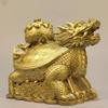burid Pure Copper Dragon Turtle Sculpture Crafts Office Statue Dragon Turtle Auspicious Beast Living Room Store Decoration Gift, 13*7.5*10CM0.6KG view 2